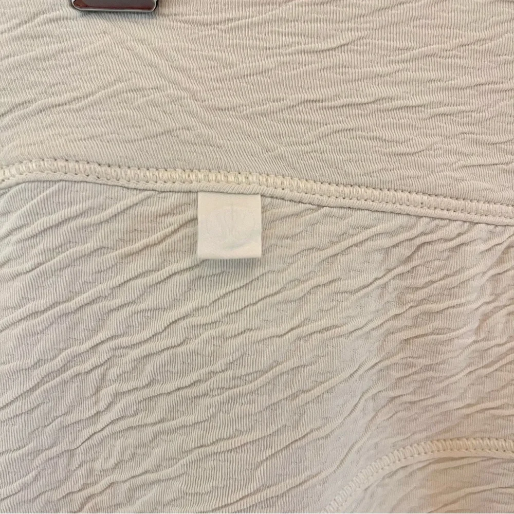 lululemon athletica Textured Cream Wide-Leg Cropped Pants